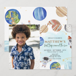 Convite Primeira Viagem Do primeiro aniversario Fotográfic