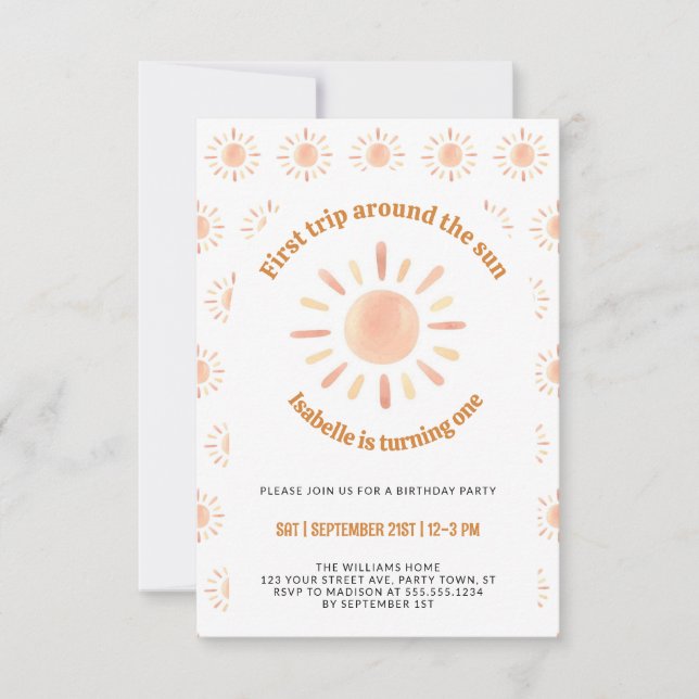 Convite Primeira Viagem Em Torno Da Foto Da Festa Do prime (Frente)