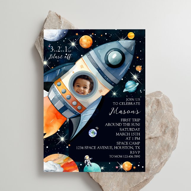 Convite Primeira Viagem Em Torno Do Foguete Fotográfico So (Criador carregado)