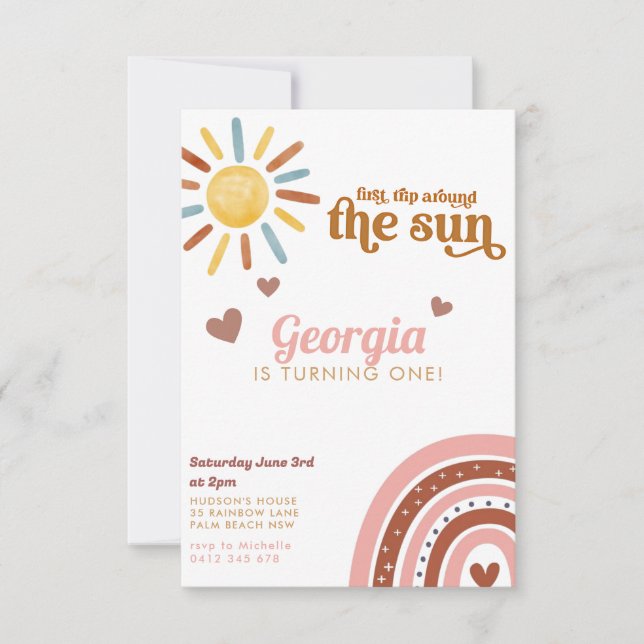 Convite Primeira viagem em torno do primeiro aniversario A (Frente)