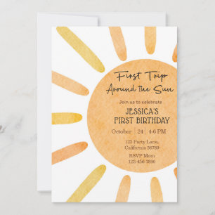 Convite Primeira Viagem Em Torno Do primeiro aniversario D