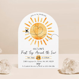 Convite Primeira viagem em torno do primeiro aniversario d