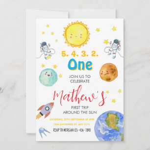 Convite Primeira viagem em torno do primeiro aniversario d