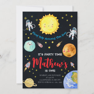 Convite Primeira viagem em torno do primeiro aniversario e