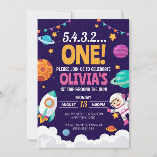 Convite Primeira viagem em torno do primeiro aniversario e