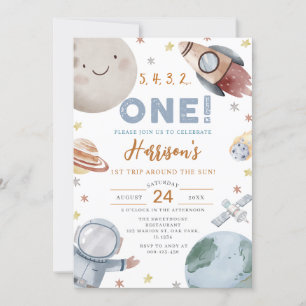 Convite Primeira viagem em torno do primeiro aniversario e