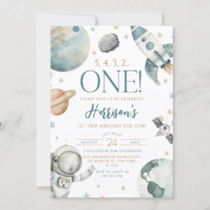 Convite Primeira viagem em torno do primeiro aniversario e