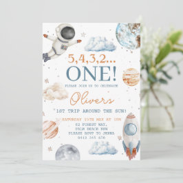 Convite Primeira viagem em torno do primeiro aniversario e