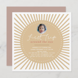 Convite Primeira Viagem Em Torno Do primeiro aniversario F