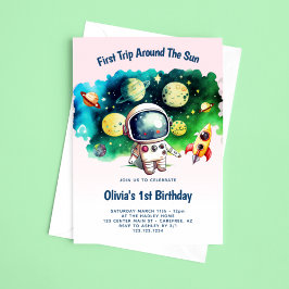Convite Primeira Viagem Em Torno Do primeiro aniversario R