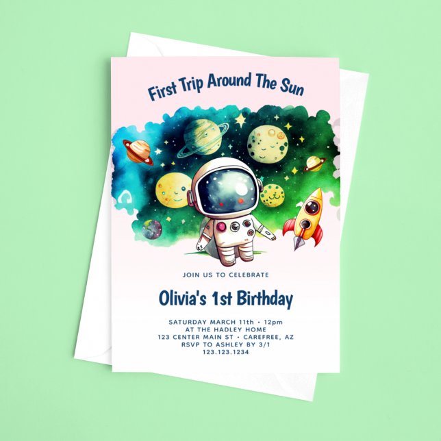 Convite Primeira Viagem Em Torno Do primeiro aniversario R (Criador carregado)