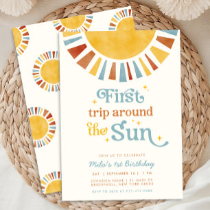 Convite Primeira viagem em torno do primeiro aniversario R