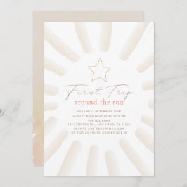 Convite Primeira viagem em torno do primeiro aniversario S