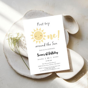 Convite Primeira Viagem Em Torno Do primeiro aniversario S