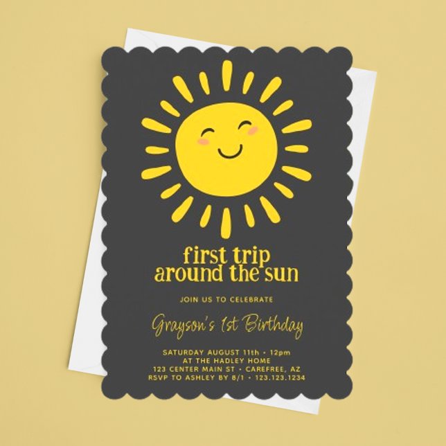 Convite Primeira viagem em torno do primeiro aniversario s (Criador carregado)
