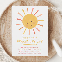 Convite Primeira viagem em torno do primeiro aniversario s