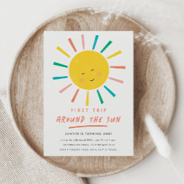 Convite Primeira viagem em torno do primeiro aniversario s