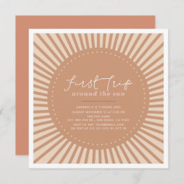 Convite Primeira viagem em torno do primeiro aniversario S
