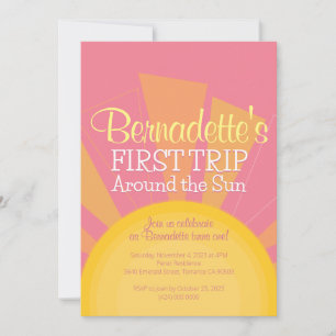 Convite Primeira viagem em torno do Sol, Festa de aniversá