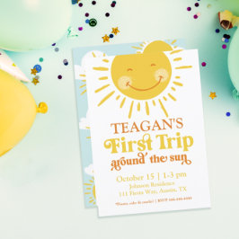 Convite Primeira viagem em torno do Sol no primeiro aniver