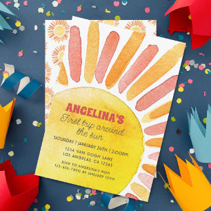 Convite Primeira viagem moderna em torno do primeiro anive