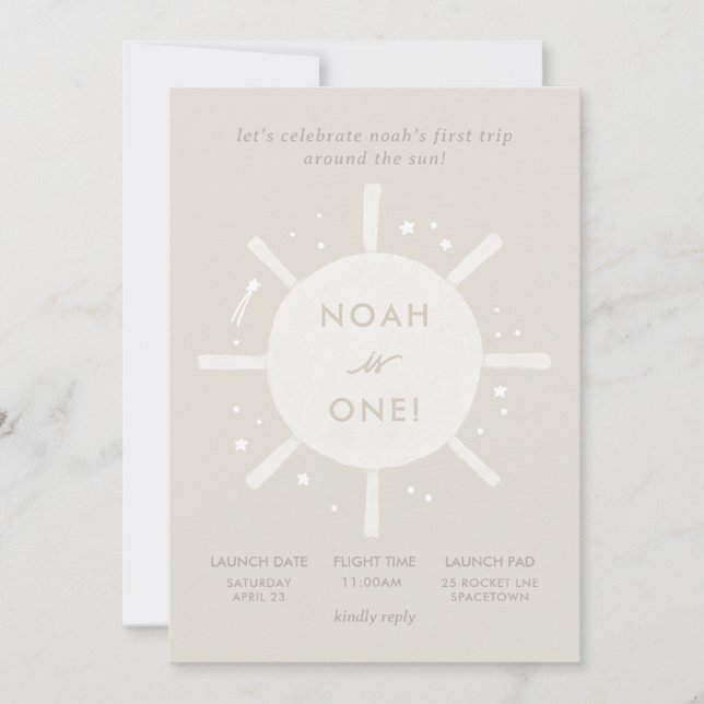 Convite ‘Primeira Viagem’ Sol Celebra 1º Aniversário (Frente)