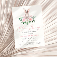 Primeiro Aniversário Algumas Meninas Florais Rosa-