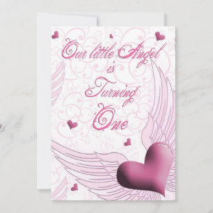 Convite Primeiro aniversário - anjo de OurLittle