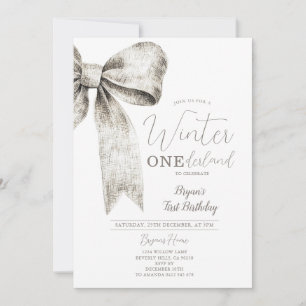 Convite Primeiro aniversario Arco de Silver Onederland Inv