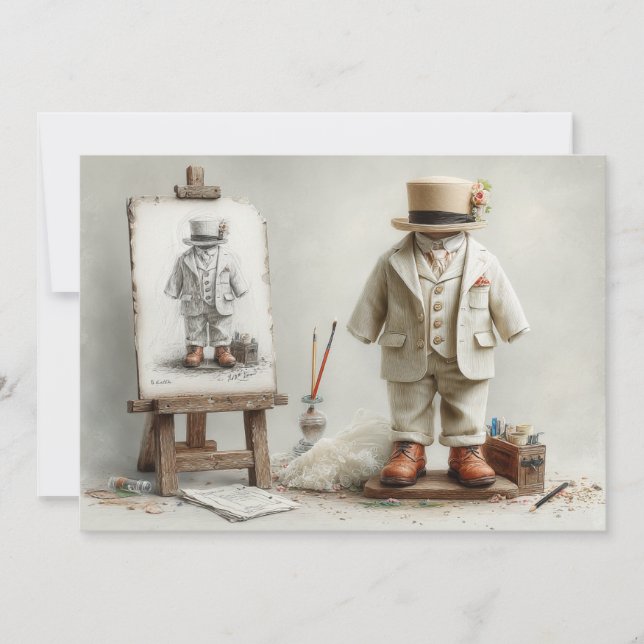 Convite primeiro aniversario artista francês Baby Suit Stu (Frente)