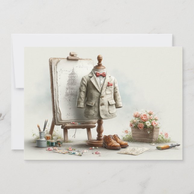 Convite primeiro aniversario artista francês Baby Suit Stu (Frente)