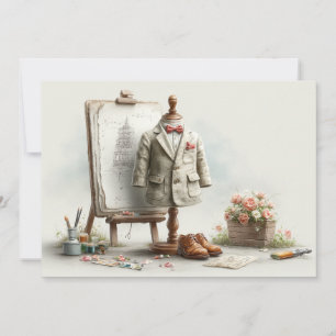 Convite primeiro aniversario artista francês Baby Suit Stu