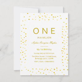 Convite primeiro aniversario bebê, um em um milhão de conv