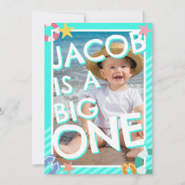 Convite Primeiro aniversario Blue Boys Summer Sky