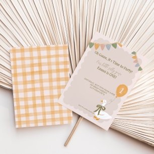 Convite primeiro aniversario bobo Gado Amarelo do Balão