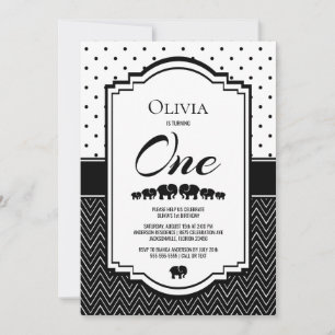 Convite primeiro aniversario Bolinhas e faixas brancas pre