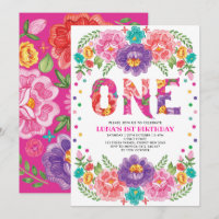 primeiro aniversario bonito Púrpura Floral Fiesta