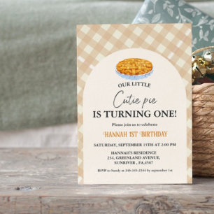 Convite Primeiro aniversario Branco de Ação de Graças de P