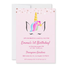 Primeiro aniversario Chic Unicorn Confetti