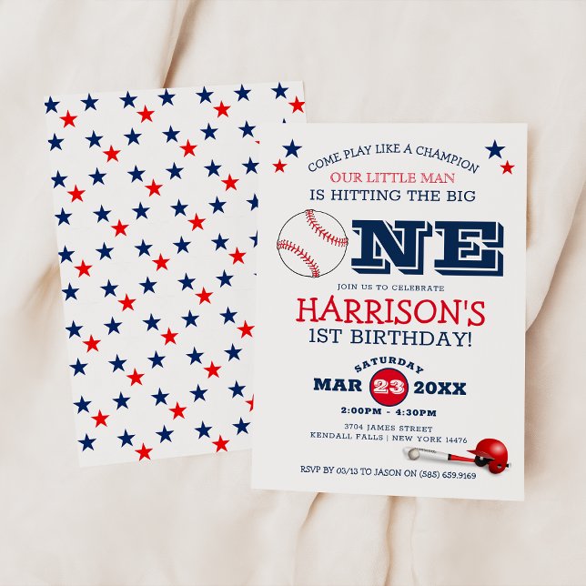 Convite Primeiro aniversario Clássico de Beisebol (Criador carregado)