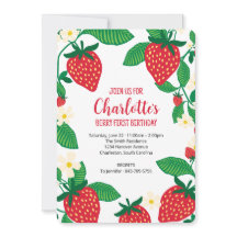 Primeiro aniversário com morangos