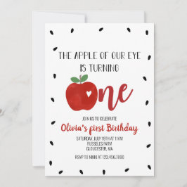 Convite Primeiro aniversário da Apple of our Eye