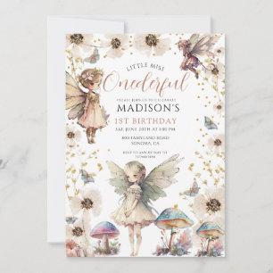 Convite Primeiro aniversario da Menina Única, Maravilhosa 