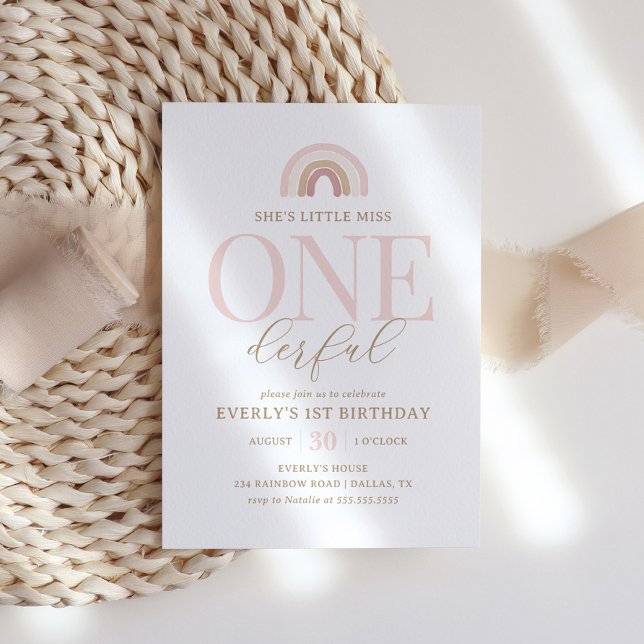 Convite Primeiro aniversario da Pequena Senhorita Onelinda (Criador carregado)