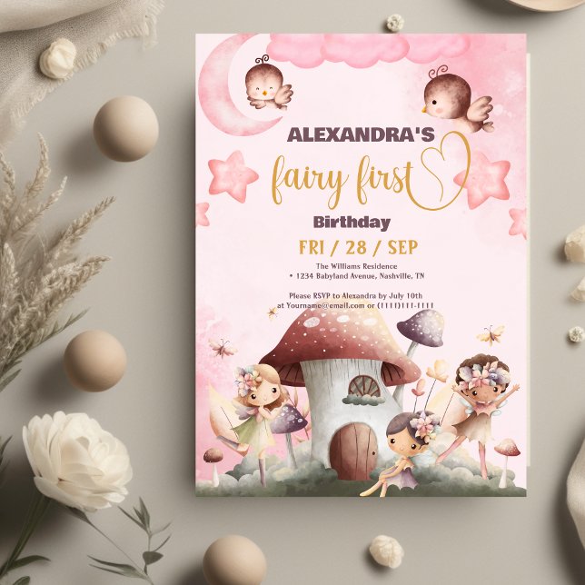 Convite Primeiro aniversario da Primeira Rapariga (Criador carregado)