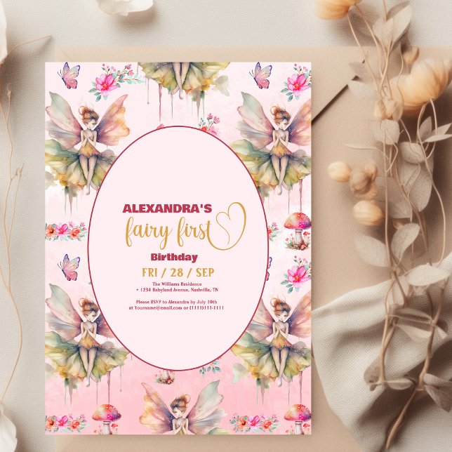 Convite Primeiro aniversario da Primeira Rapariga (Criador carregado)