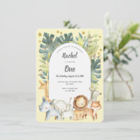 primeiro aniversario da selva, animais safari fofo