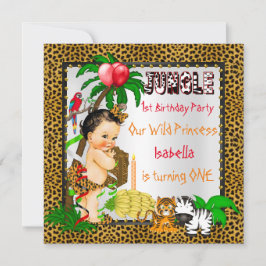 Convite Primeiro Aniversário da Selva do Leopardo Safari W