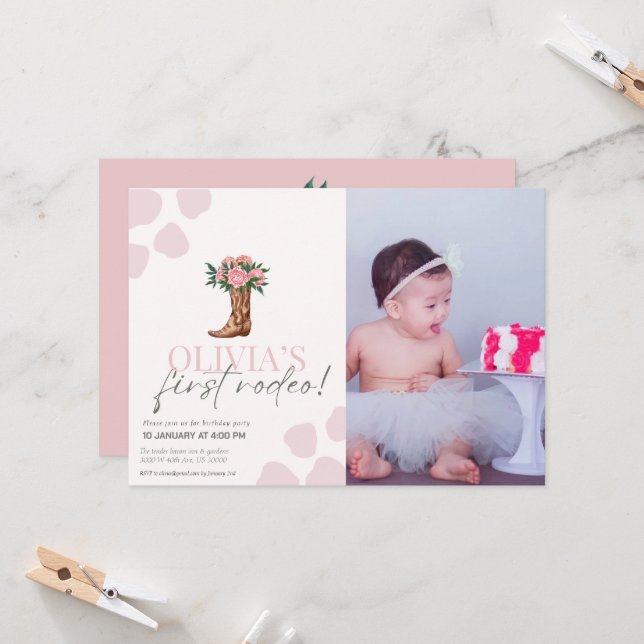 Convite Primeiro aniversário da vaqueira ocidental (Frente/Verso In Situ)