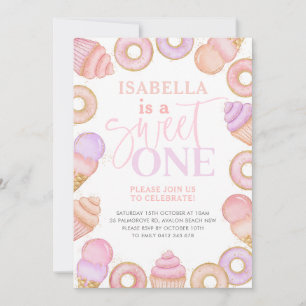 Convite Primeiro aniversario das Rosquinhas Cupcakes Doce